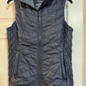 LL bean blue fleece lined vest